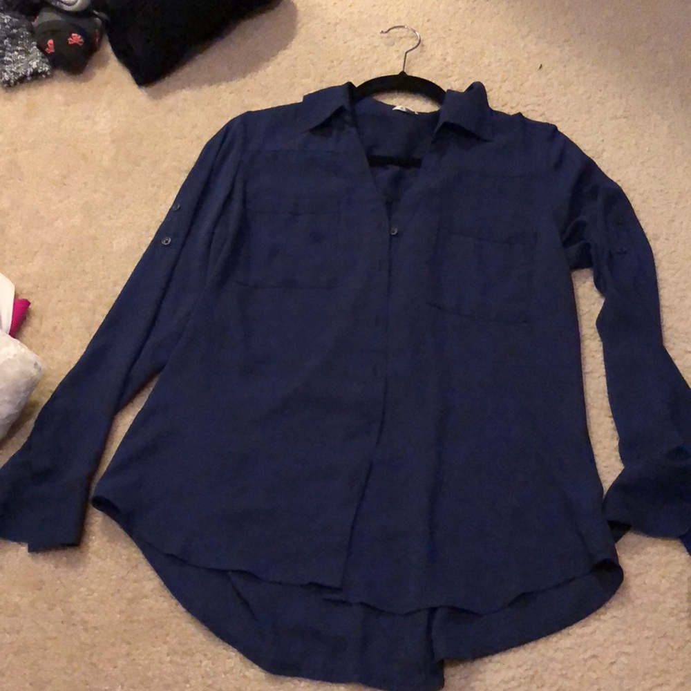 Navy express portofino blouse